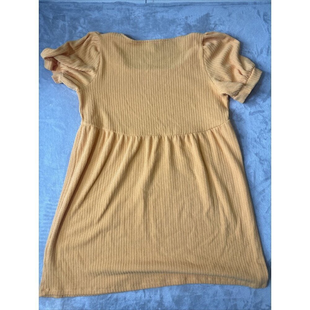 Polagram Dress Orange Rivne Cottage Core Orange Stretch Plus 2X - Picture 6 of 9